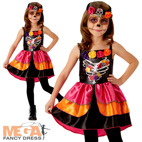 Sugar Skull Kids Halloween Costume