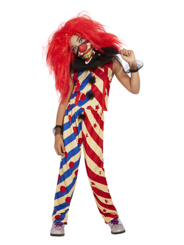 Girls Nightmare Creepy Clown Costume