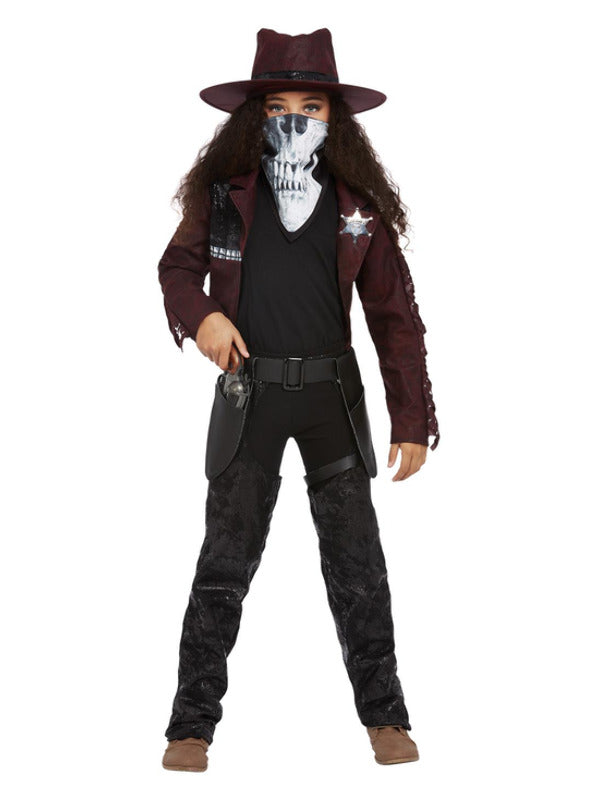 Girls Dark Spirit Western Ghost Cowgirl Costume