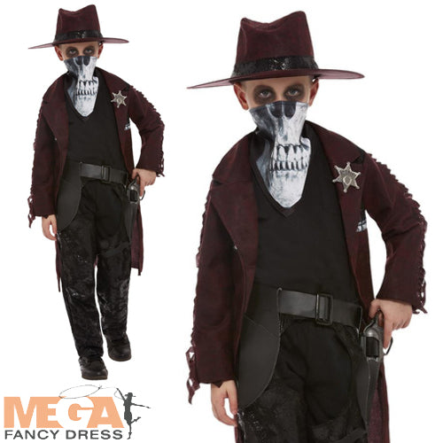 Boys Dark Spirit Western Ghost Cowboy Costume