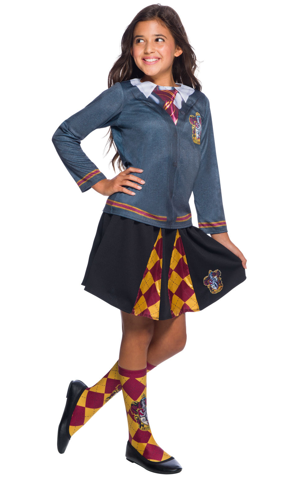 Kids Gryffindor Top Fancy Dress Harry Potter Costume Shirt