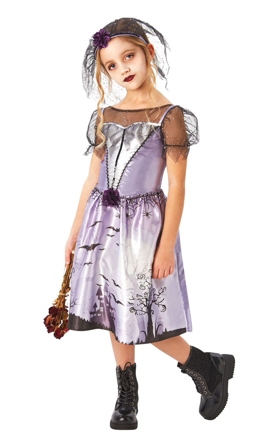 Girls Gothic Bride of Darkness Halloween Costume