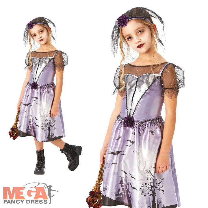 Girls Gothic Bride of Darkness Halloween Costume