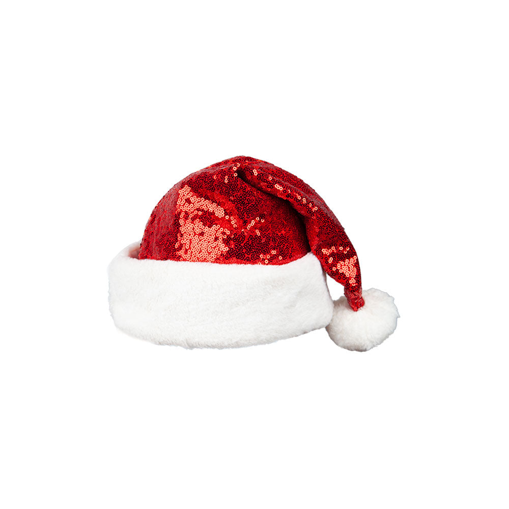 Deluxe Sequin Christmas Santa Hat