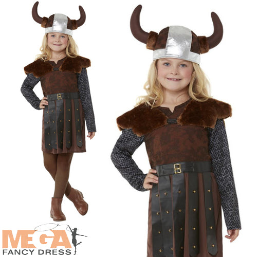 Norse Warrior Viking Princess Girls Costume