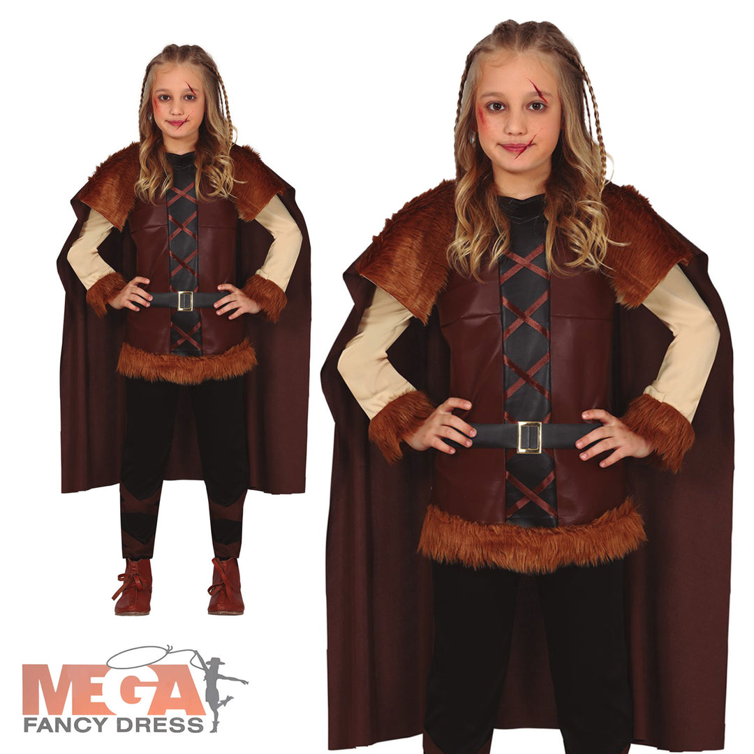 Kids Viking Nordic Wariror Fancy Dress Costume