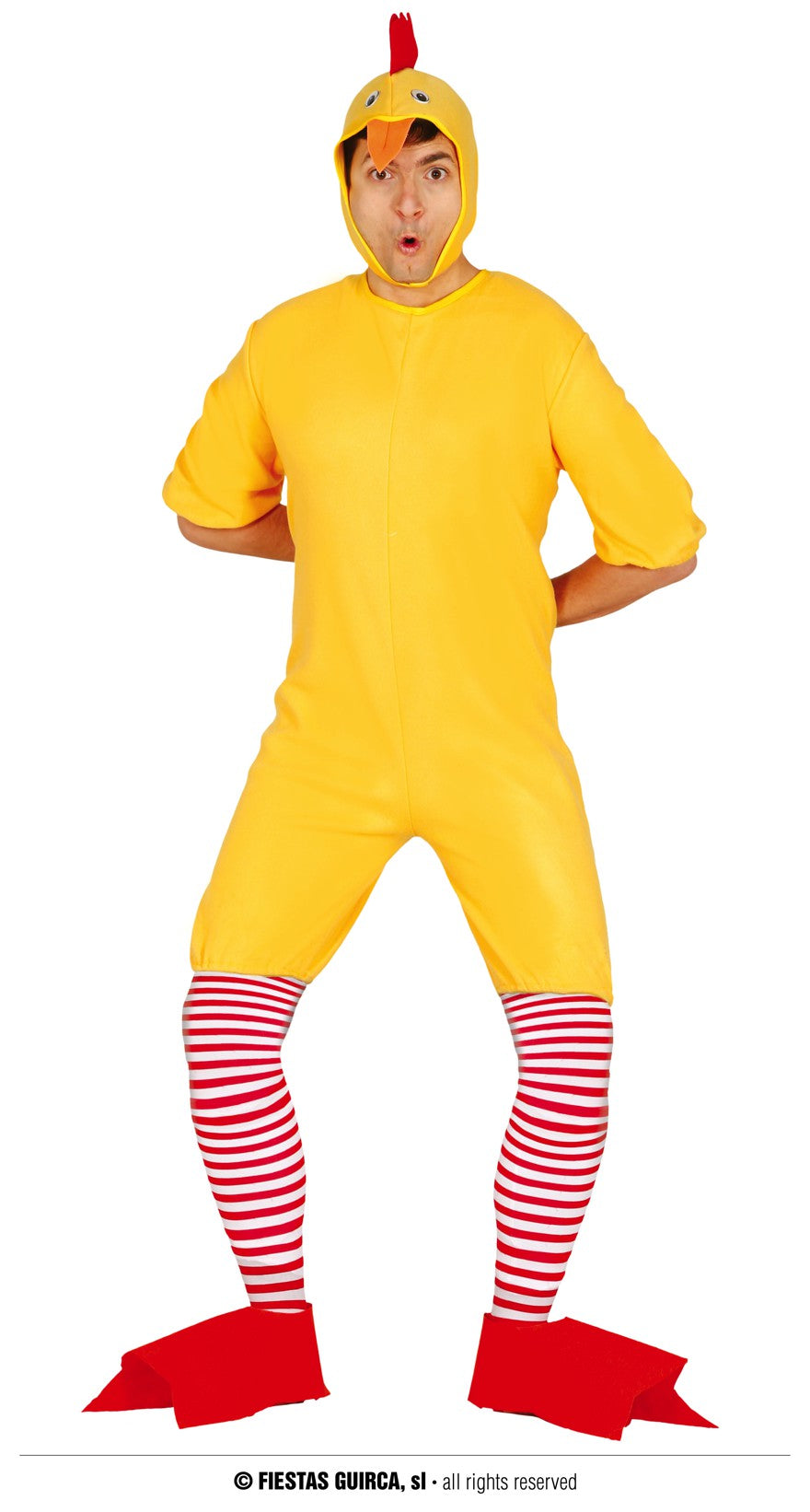 Mens Ladies Chicken Animal Costume Jumpsuit