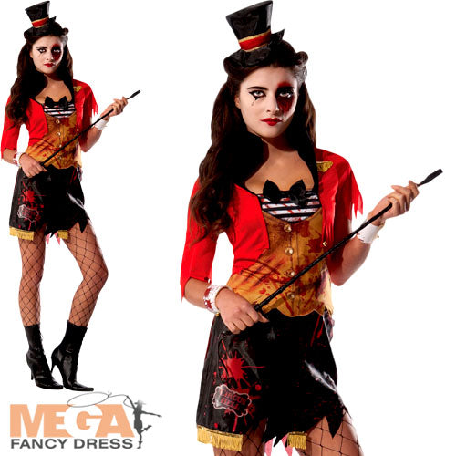 Ladies Ring Mistress Scary Circus Ringmaster Halloween Costume