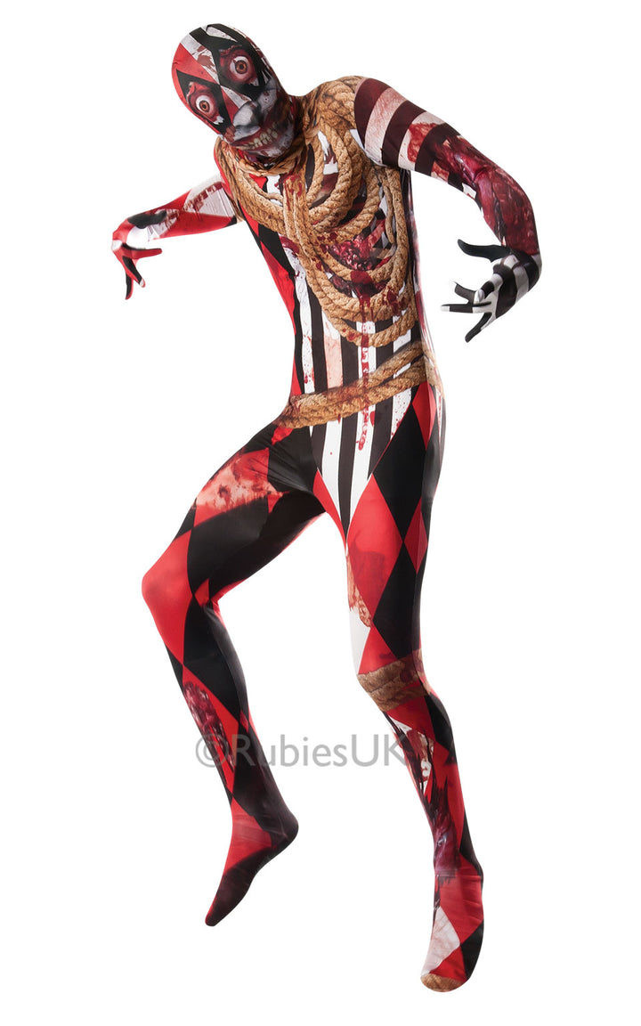 Mens Acro Splat Halloween Horror Circus Costume