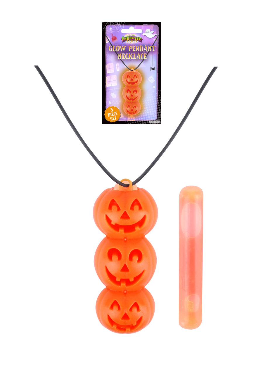 Glow in the Dark Pumpkin Halloween Pendant