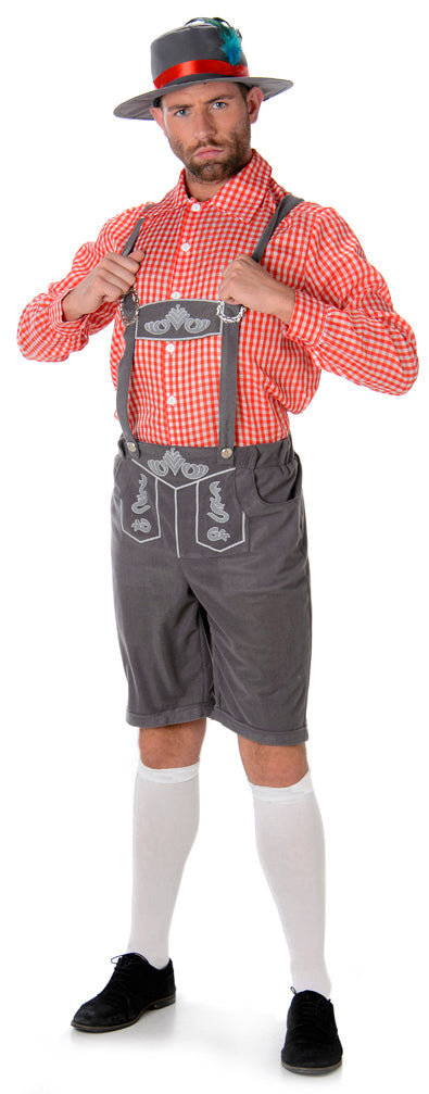 Men's Oktoberfest Bavarian German Festival Lederhosen Costume