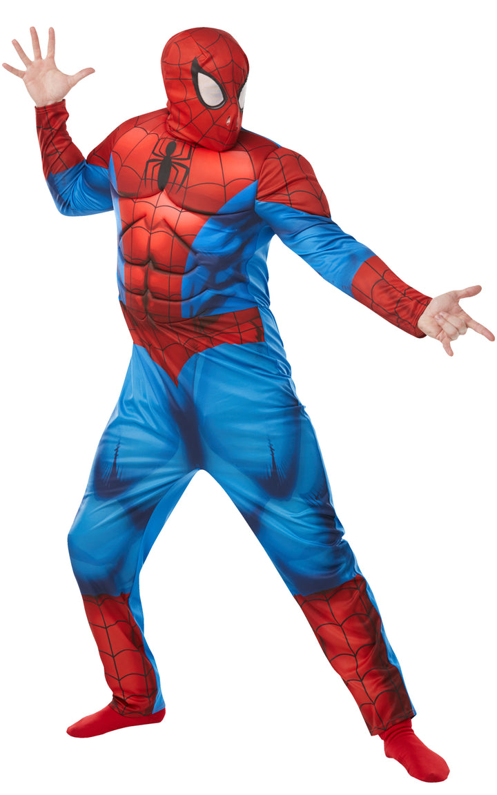 Men's Deluxe Classic Spiderman Comic Book Superhero Costume
