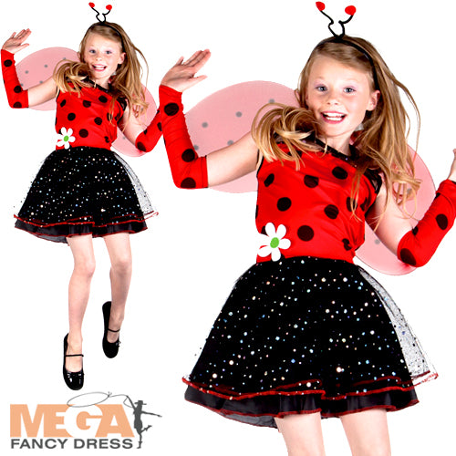 Girls Ladybird Lady Bug Insect Animal Book Day Fancy Dress Costume