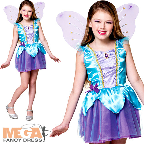 Girls Fairy with Wings Fairytale Book Day Costume