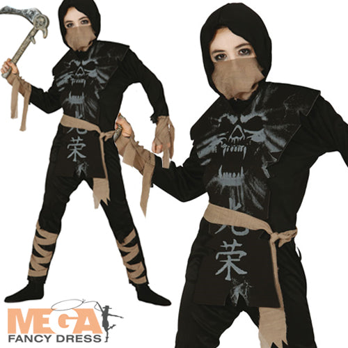 Kids Samurai Zombie Ghost Ninja Halloween Costume