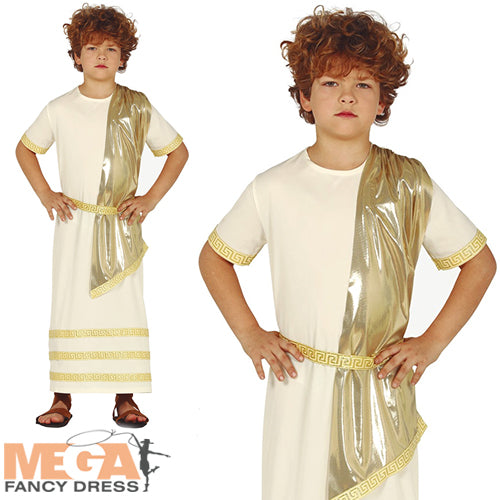 Boys Roman Toga Ancient Greek Grecian Historical Costume