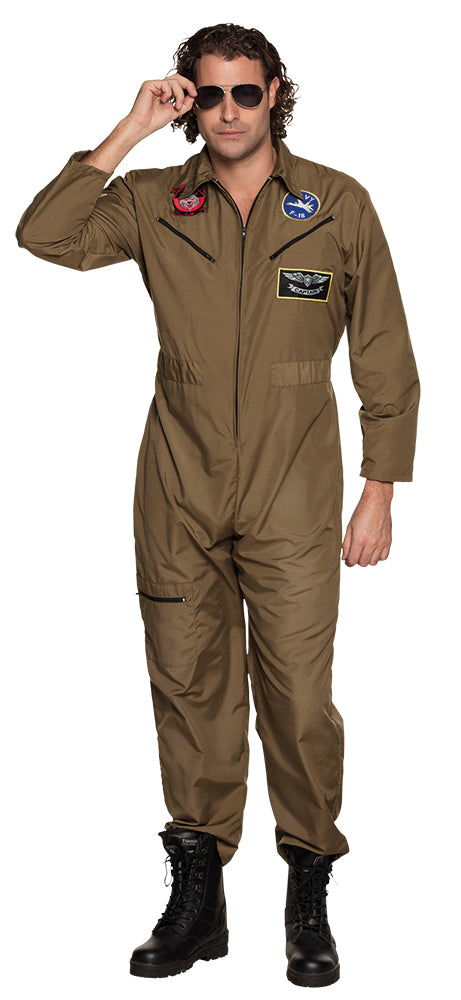 Mens Army Air Force Jet Pilot Military Uniform Costume