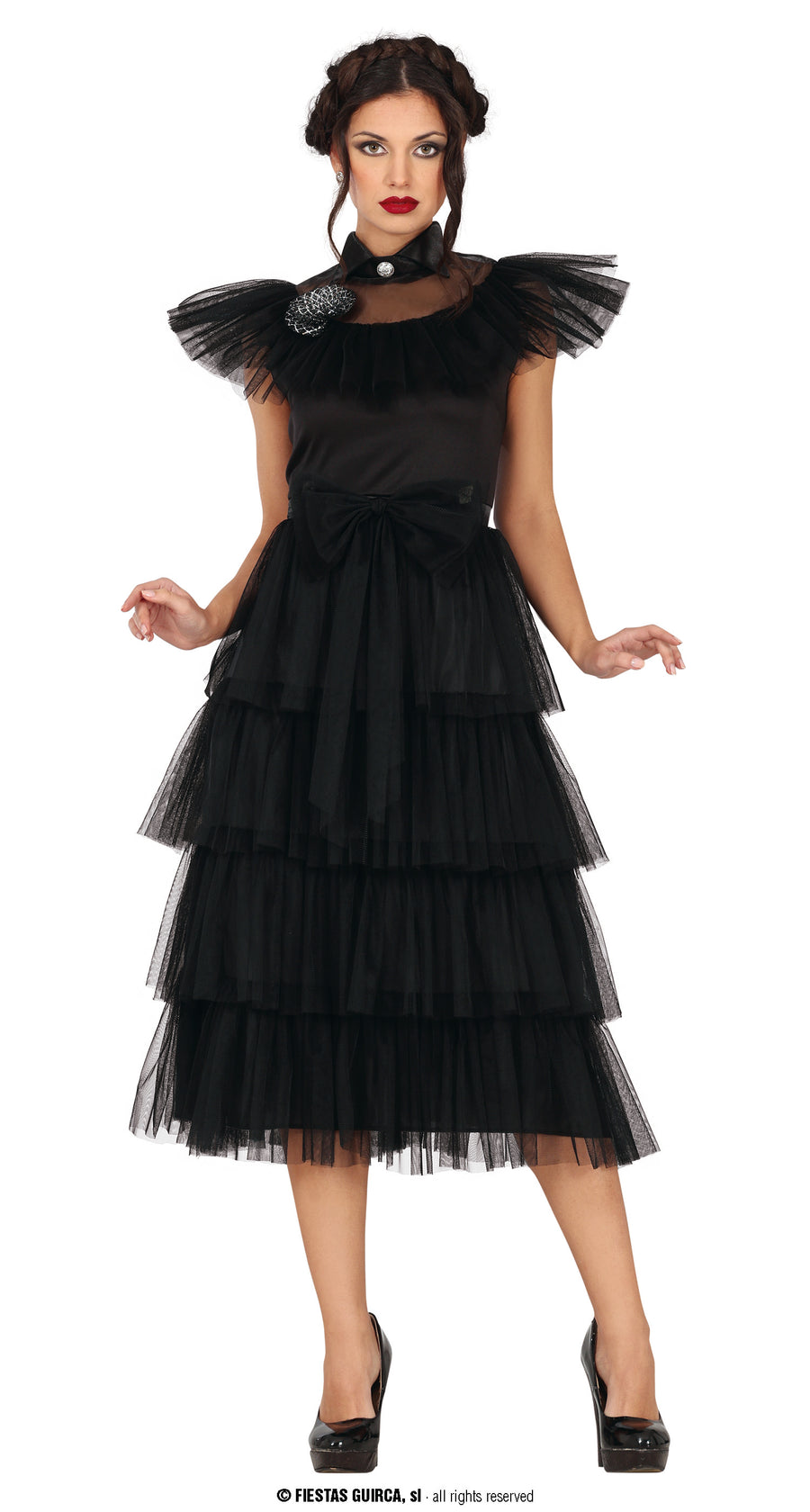 Women's Wednesday Addams Inspired Halloween Character Fancy Dress Costume