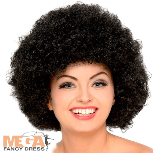 Black Afro Ladies Wig Funky Hair Accessory