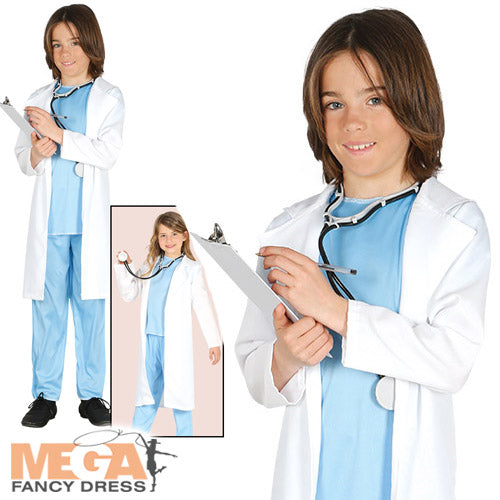 Kids Surgeon ER Hospital Doctor Scrubs Uniform Costume