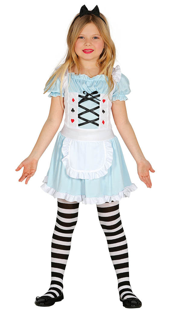 Wonderland Alice Girls Fancy Dress Costume