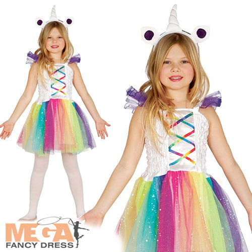 Girls Unicorn Tutu Magical Animal Fairytale Costume