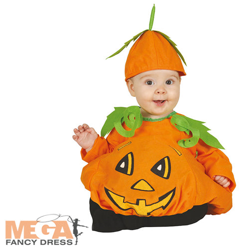 Kids Little Pumpkin Halloween Fancy Dress Costume