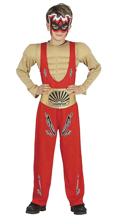 Boys Wrestler Hulk Hogan WWF Fighter Sports Costume