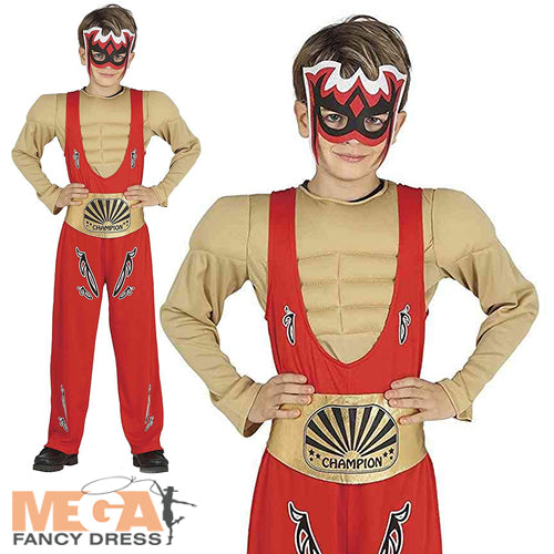 Boys Wrestler Hulk Hogan WWF Fighter Sports Costume