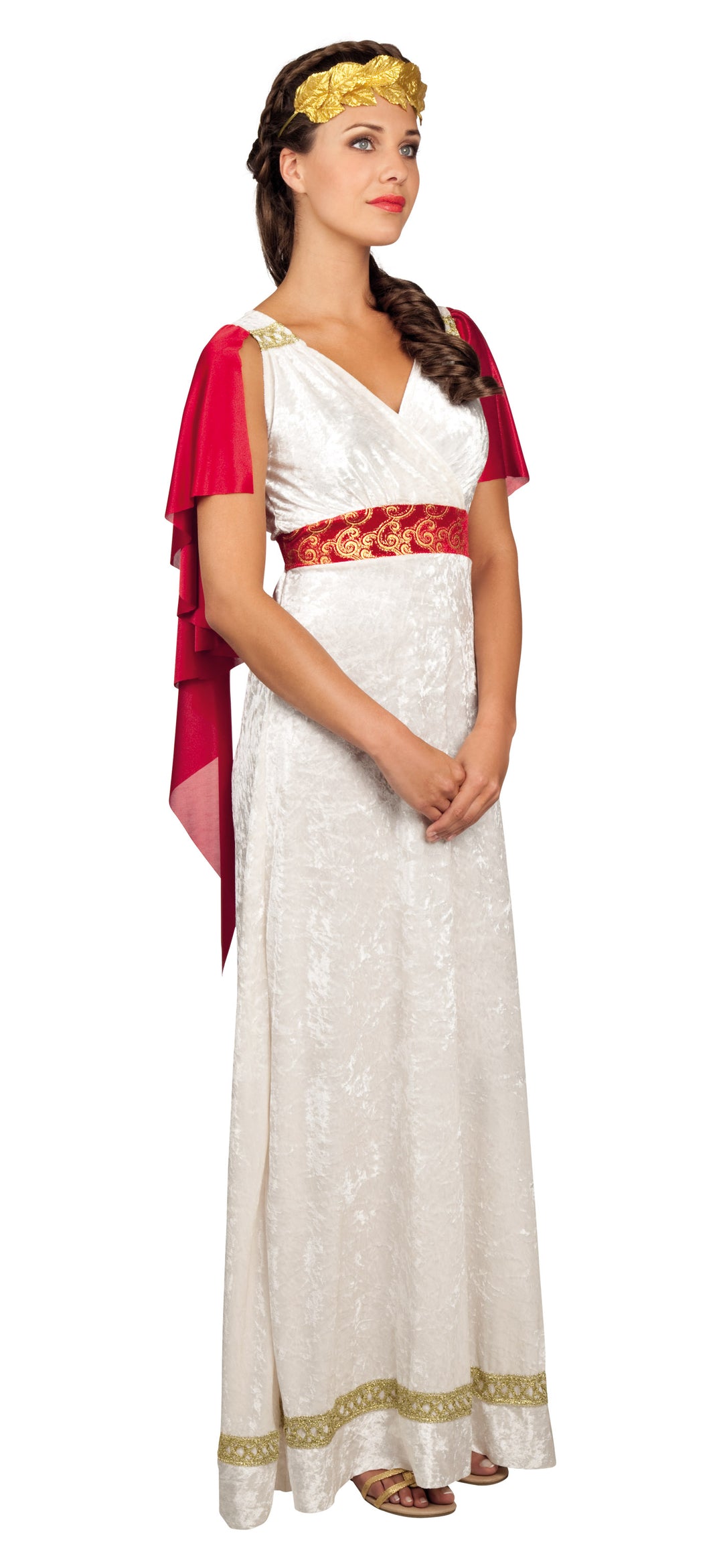 Ladies Roman Goddess Fancy Dress Grecian Historical Costume