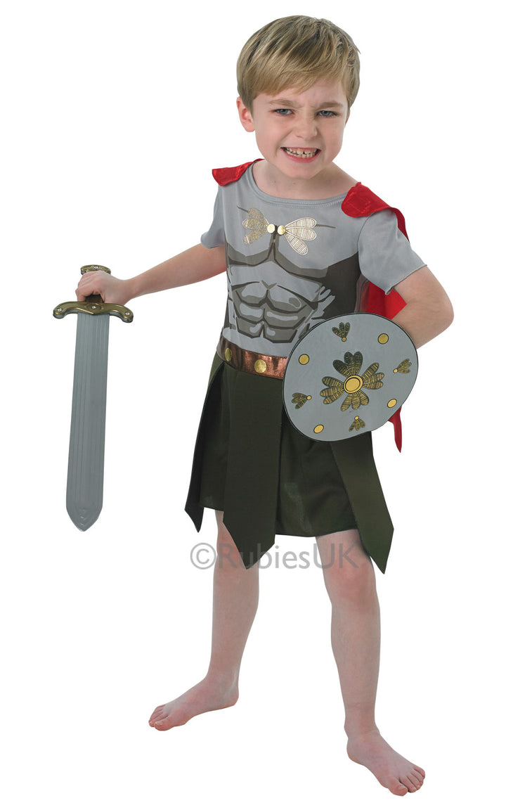 Boys Roman Gladiator Ancient Grecian Warrior Book Day Fancy Dress Costume