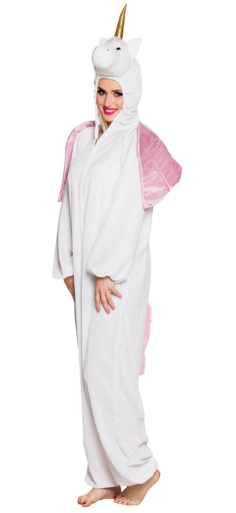 Adult Unicorn Jumpsuit Fairytale Animal Book Day Fancy Dress Costume