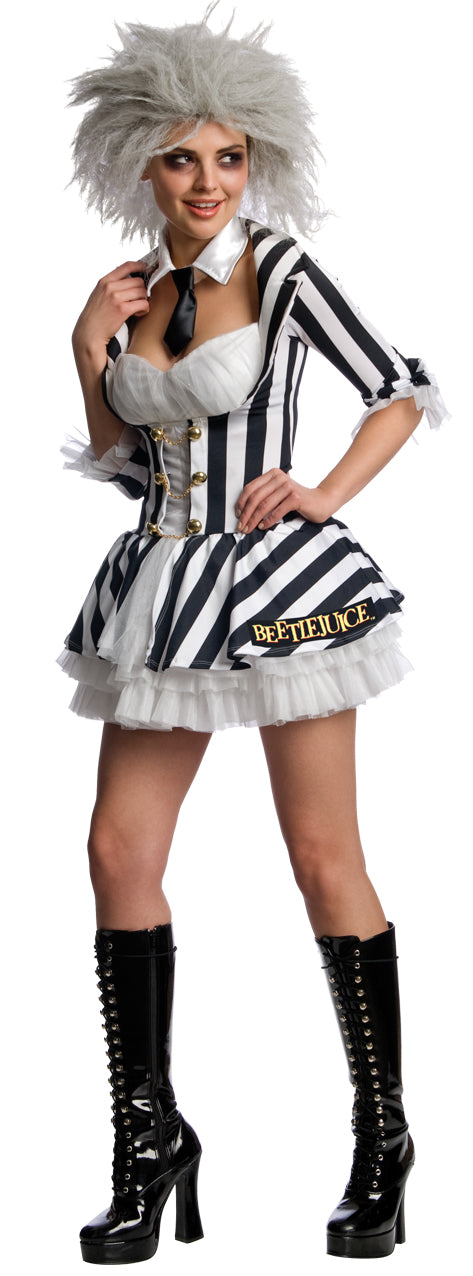 Classic Beetlejuice Fancy Dress Costume