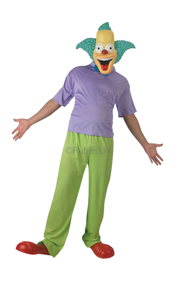 Men's Krusty the Clown The Simpsons 80s TV Show Fancy Dress