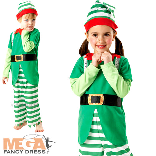 Kids Christmas Helpful Elf Festive Costume