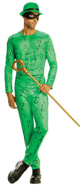 Men's Riddler Classic Super Villain Comic Book Costume