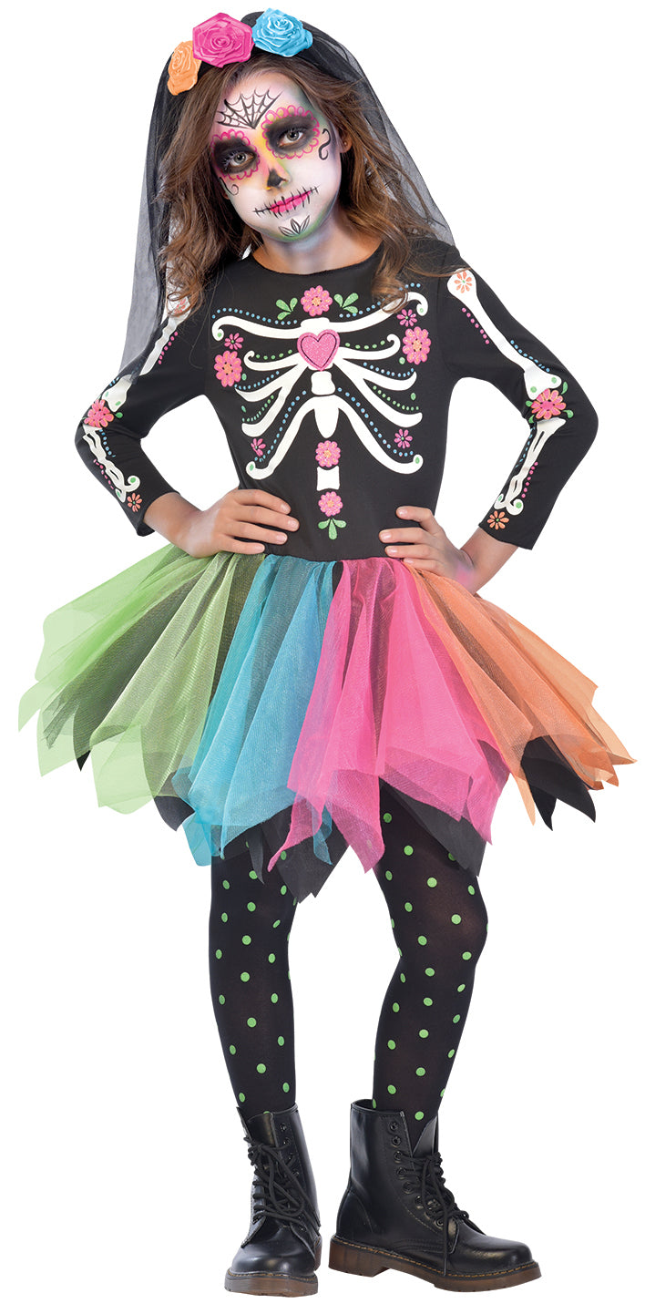 Sugar Skull Kids Costume