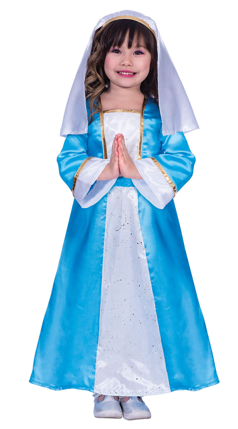 Girls Mary Christmas Nativity Play Festive Costume