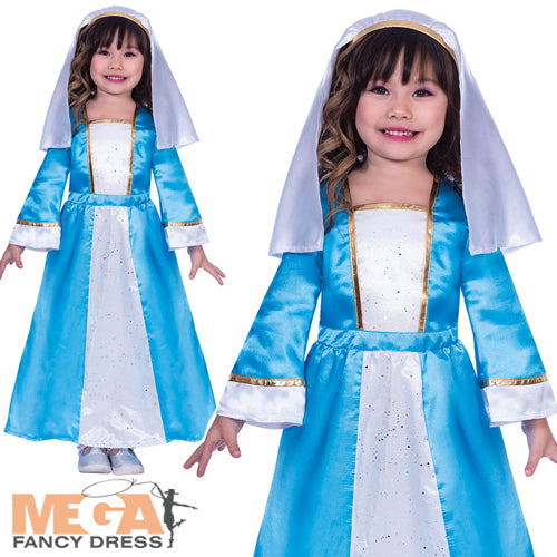 Girls Mary Christmas Nativity Play Festive Costume