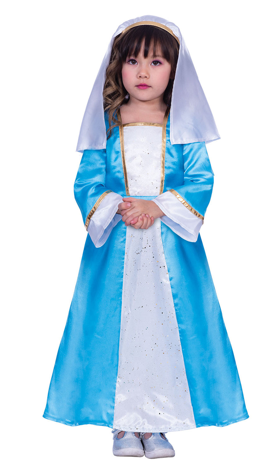 Girls Mary Christmas Nativity Play Festive Costume
