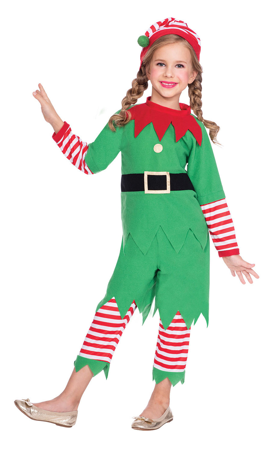 Baby Elf Suit Fancy Dress Santa's Little Helper Christmas Costume