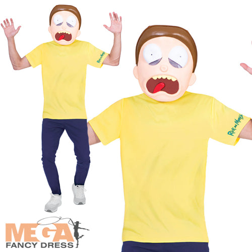 Men's TV Rick and Morty Morty Smith Halloween Fancy Dress Costume