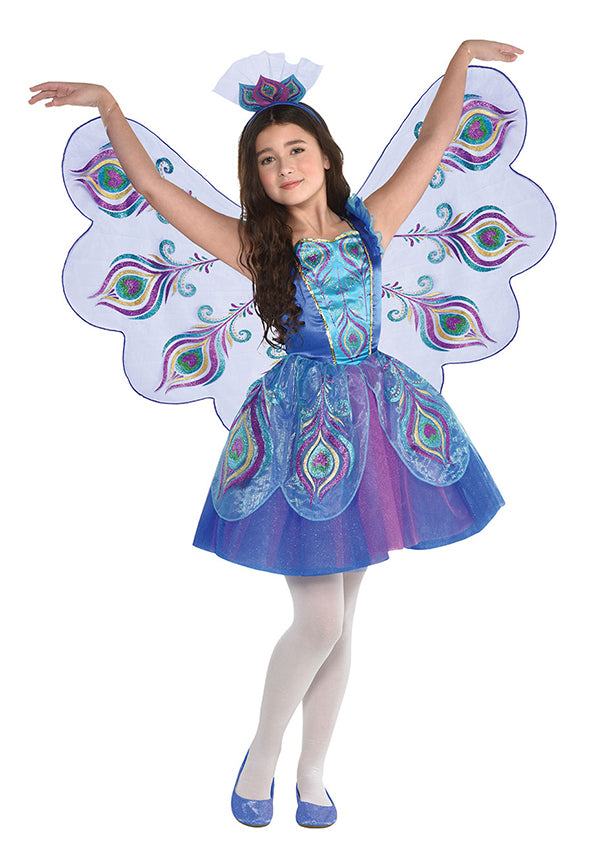 Girls Pretty Peacock Bird World Book Day Costume