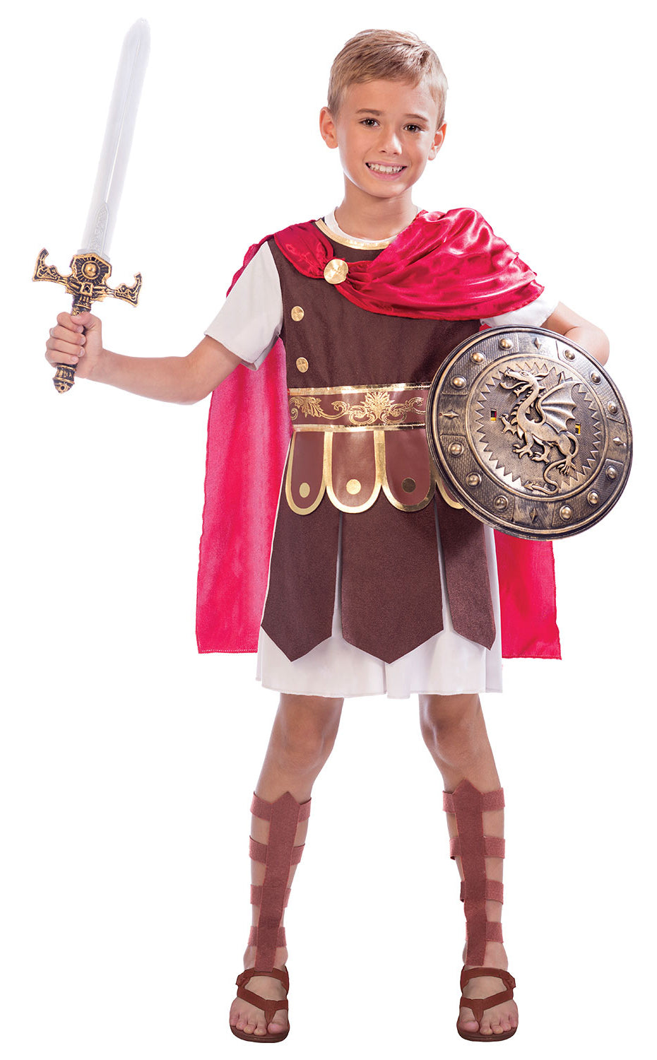 Boys Roman Greek Gladiator Historical Fancy Dress Book Day Costume