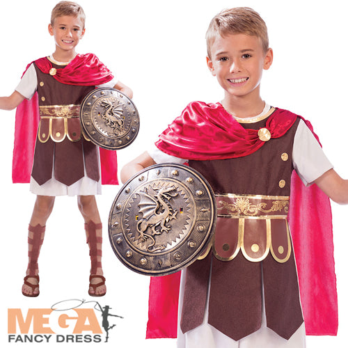 Boys Roman Greek Gladiator Historical Fancy Dress Book Day Costume