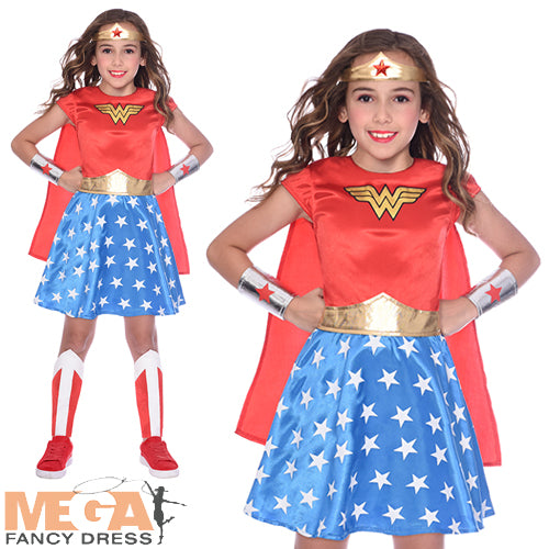 Classic Wonder Woman Girls Superhero Costume