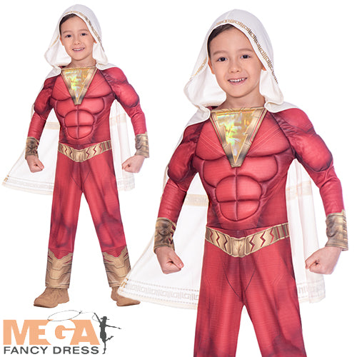 Boys DC Comics Superhero Shazam Fancy Dress Book Day Costume