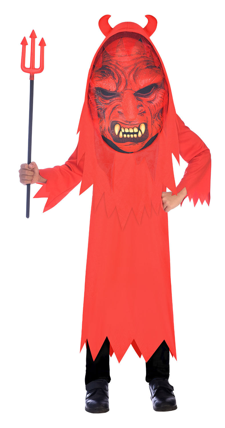 Boys Big Head Devil Demon Halloween Horror Costume