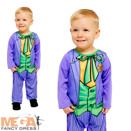 Joker Comic Book Style Super Villain Costume