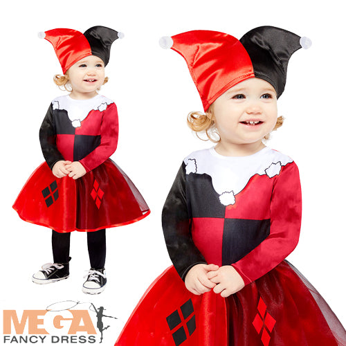 Toddler Girls Harley Quinn Comic Book Superhero Costume